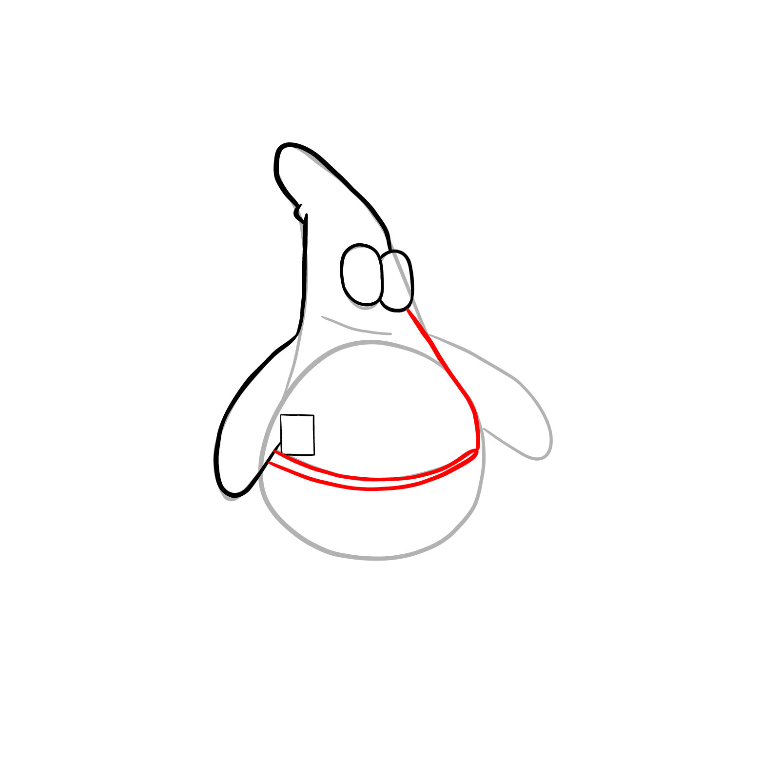 How to draw Corrupted Patrick Star - step 06