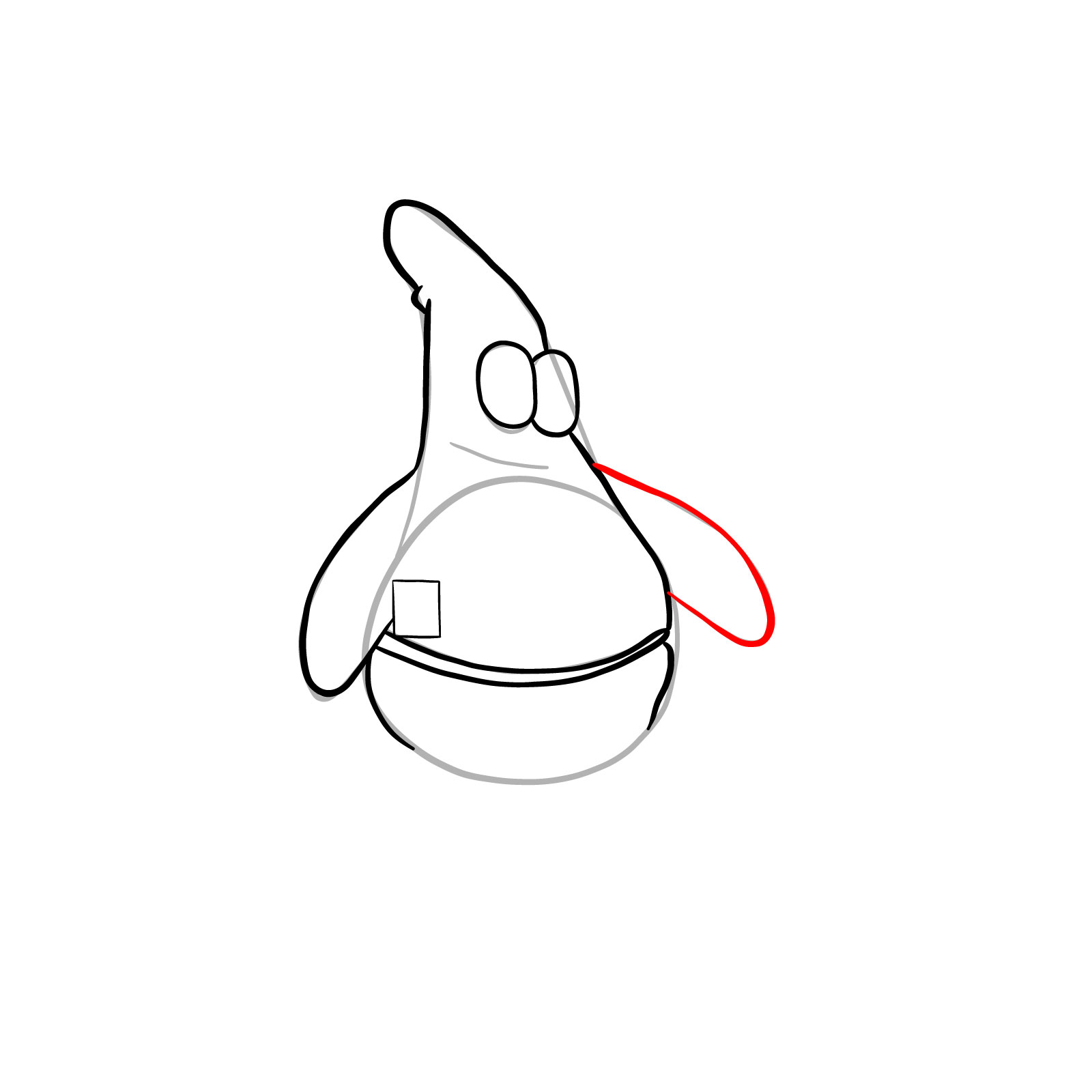 How to draw Corrupted Patrick Star - step 08