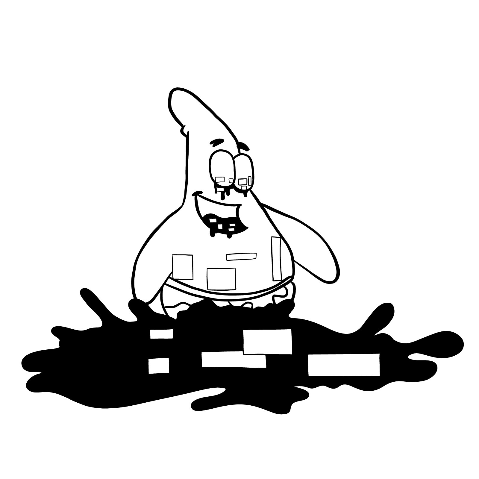 How to draw Corrupted Patrick Star - final step