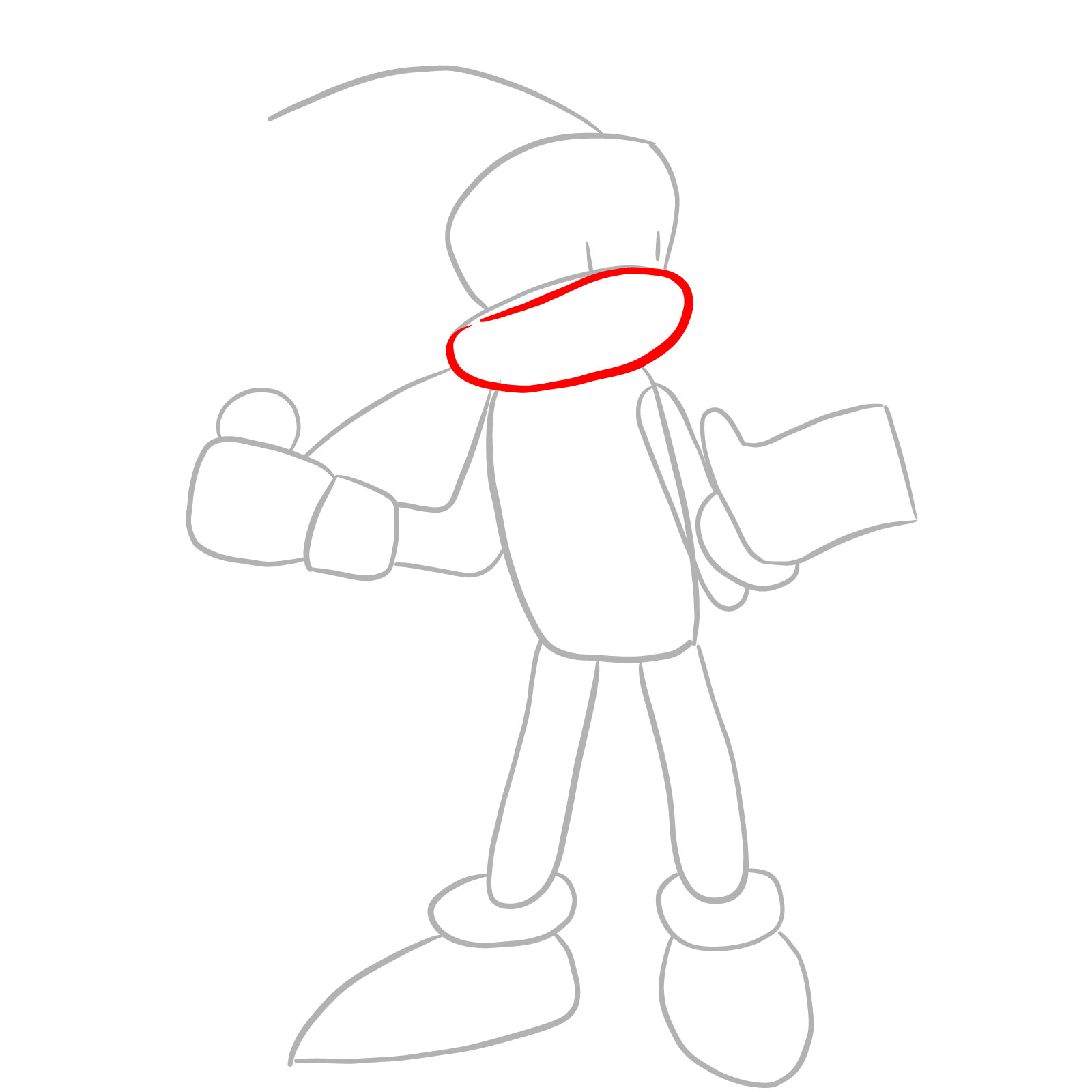How to draw Scourge (Tails Gets Trolled) - step 04