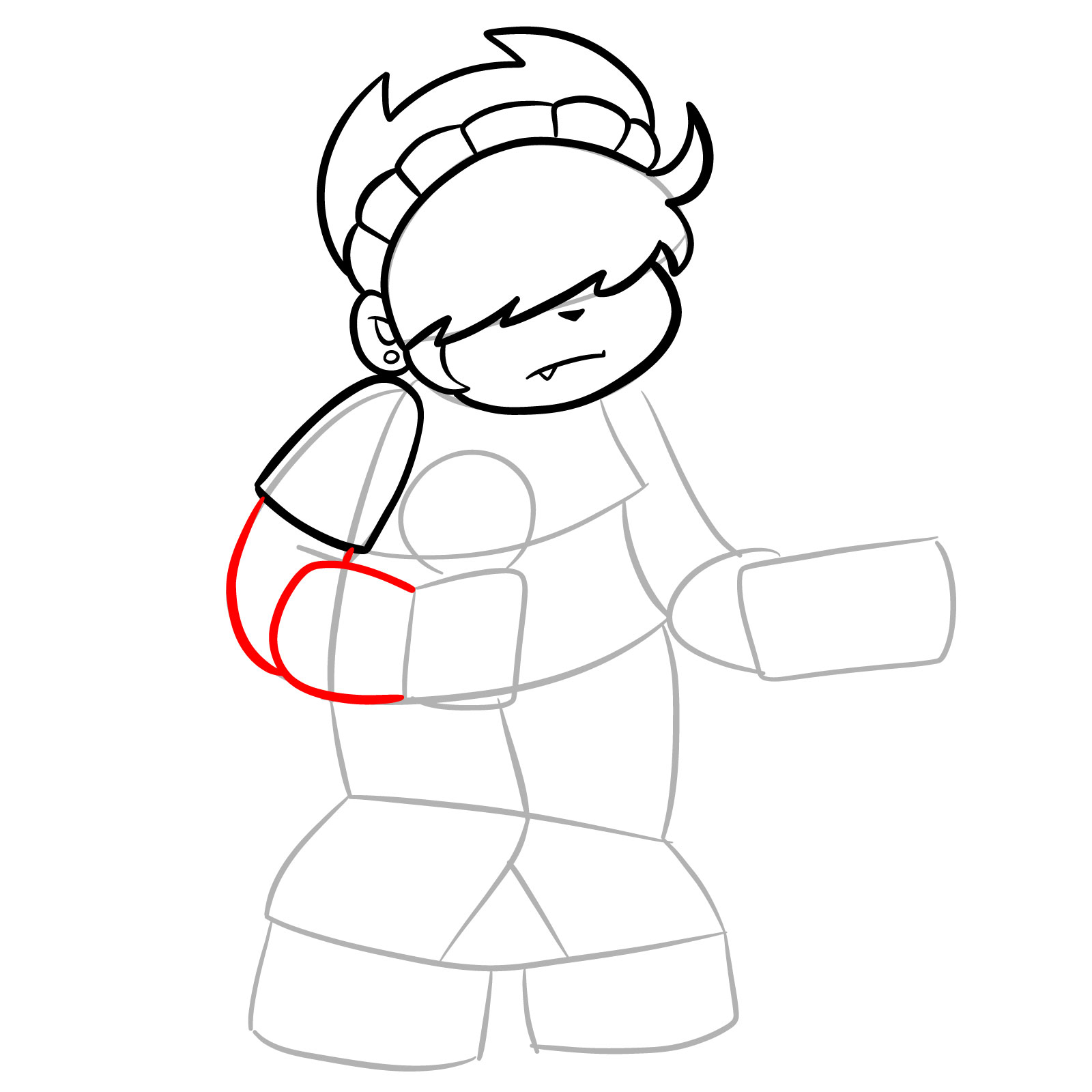 How to draw Annie from FNF - step 12