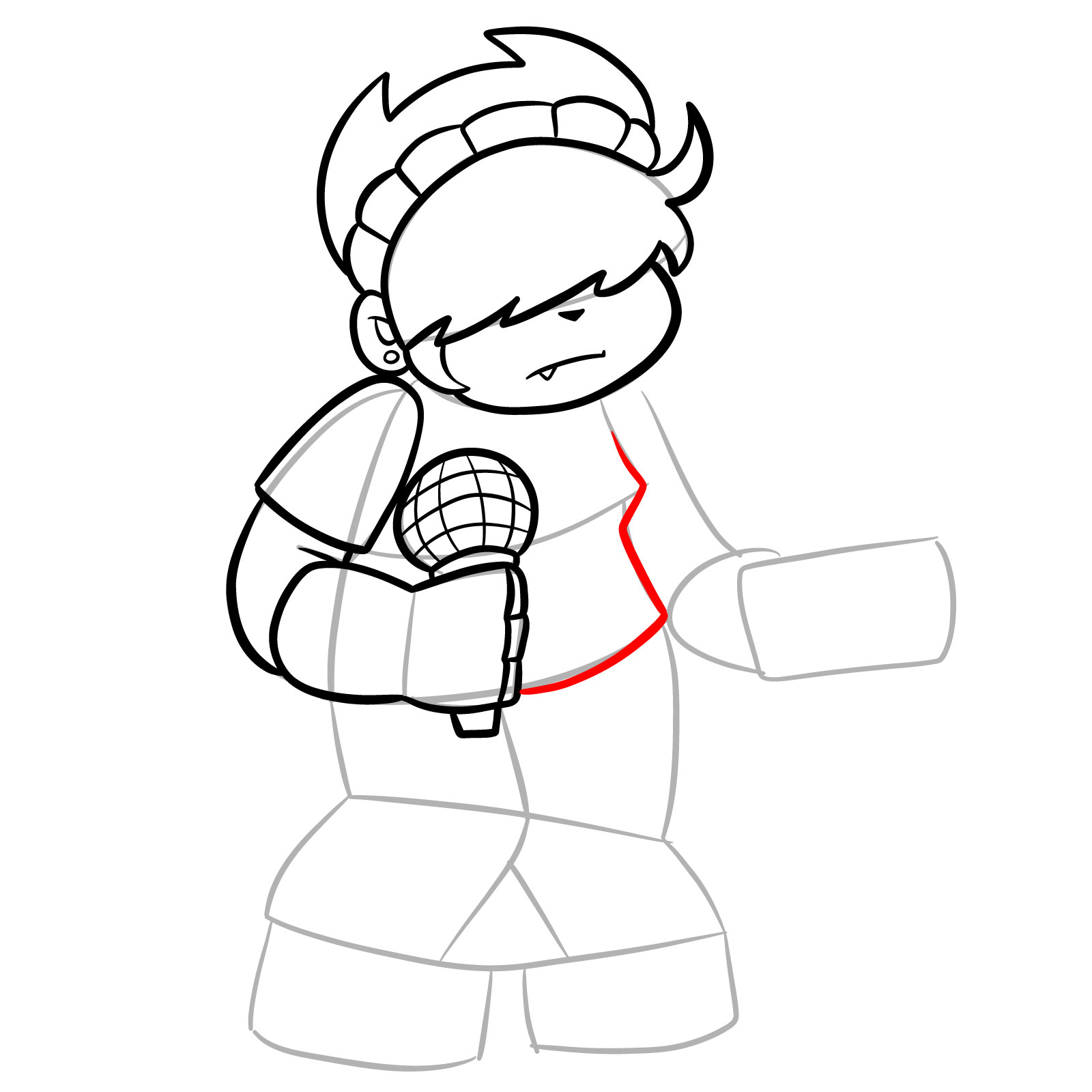 How to draw Annie from FNF - step 18
