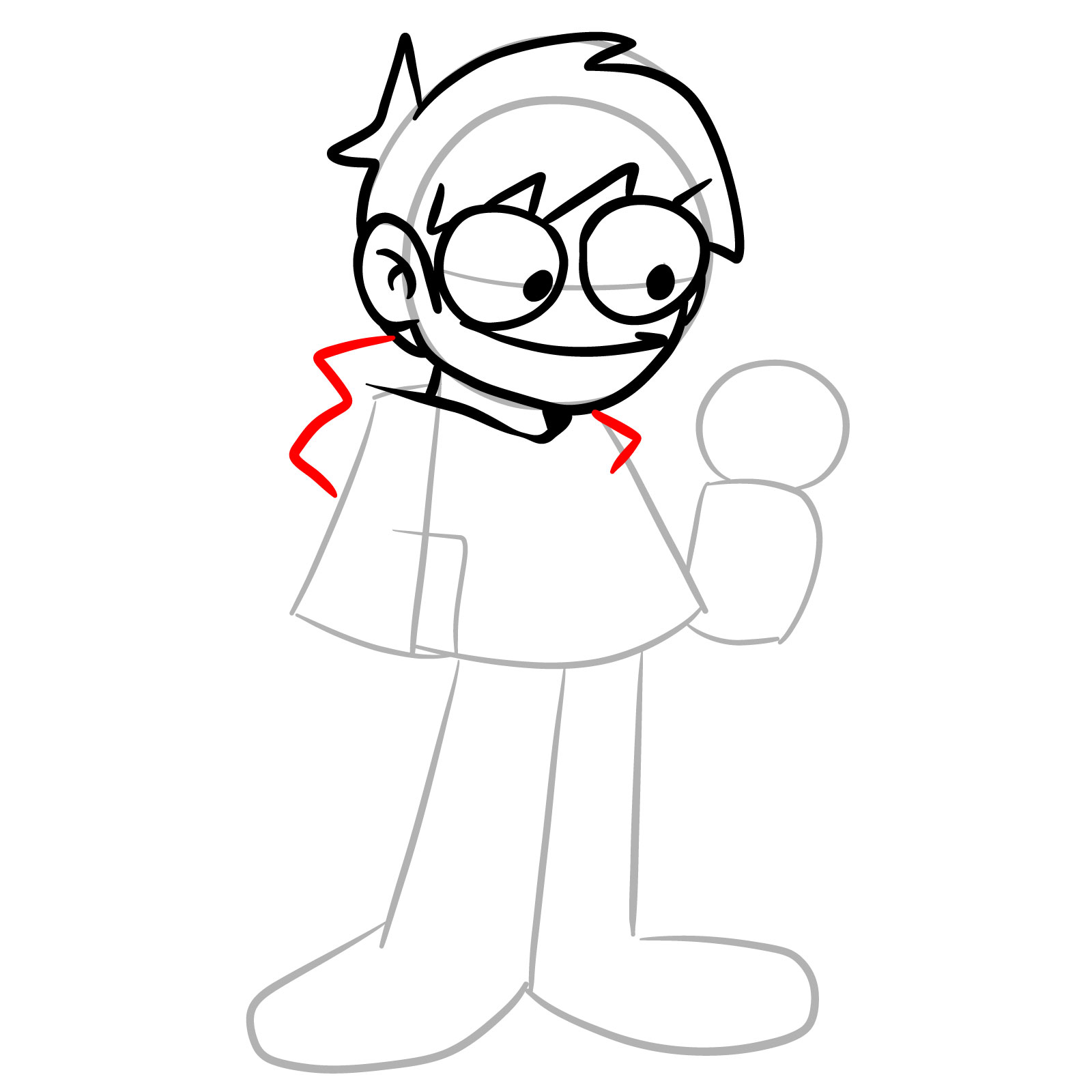 How to draw Edd from Online Vs - step 12