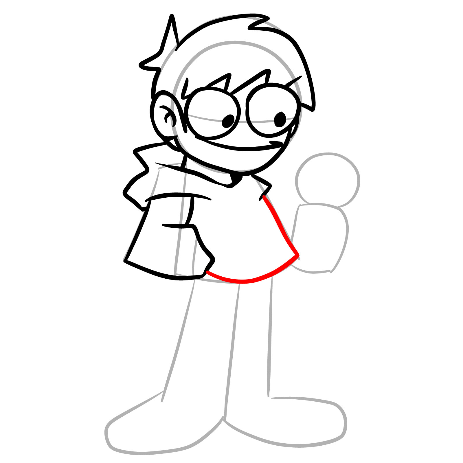 How to draw Edd from Online Vs - step 15