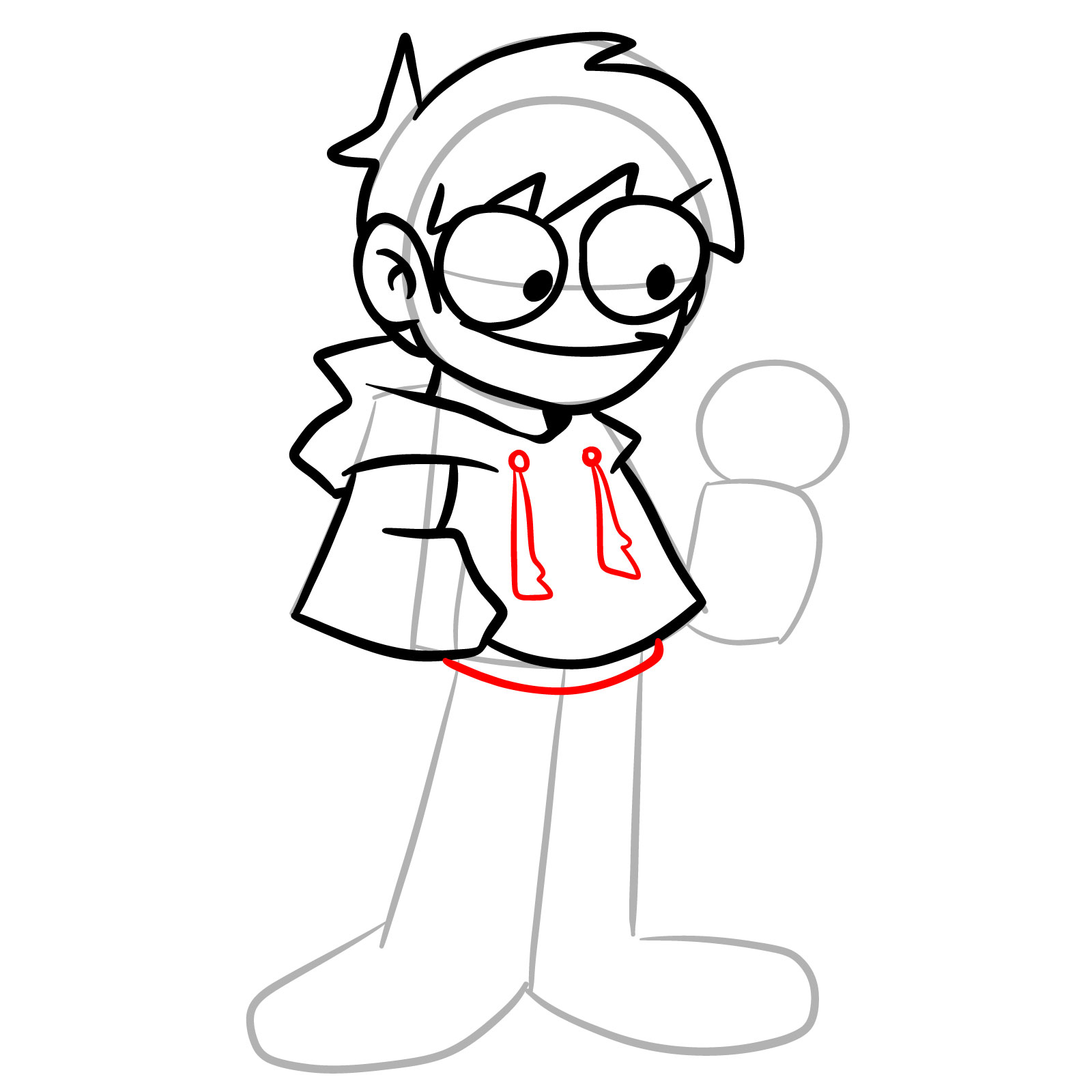 How to draw Edd from Online Vs - step 16