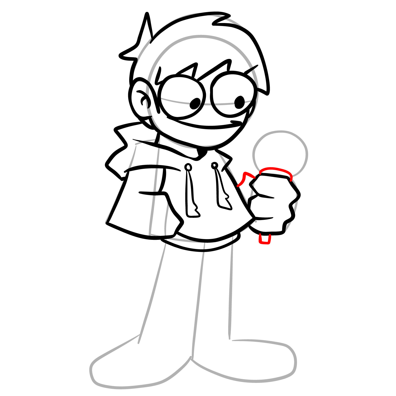 How to draw Edd from Online Vs - step 18