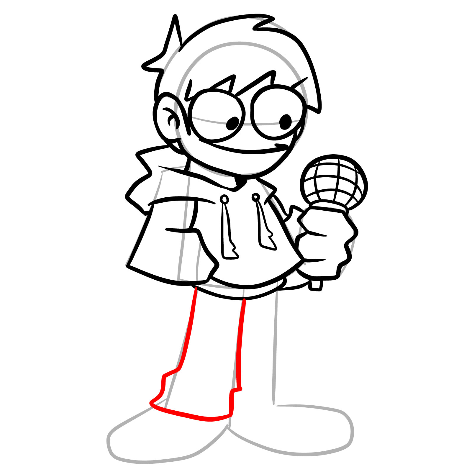 How to draw Edd from Online Vs - step 22