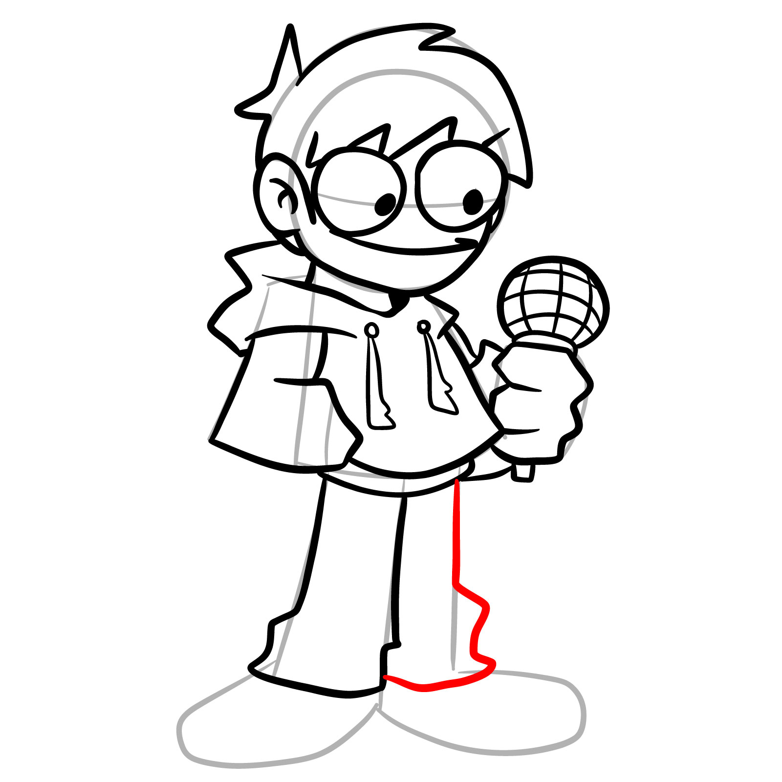 How to draw Edd from Online Vs - step 23