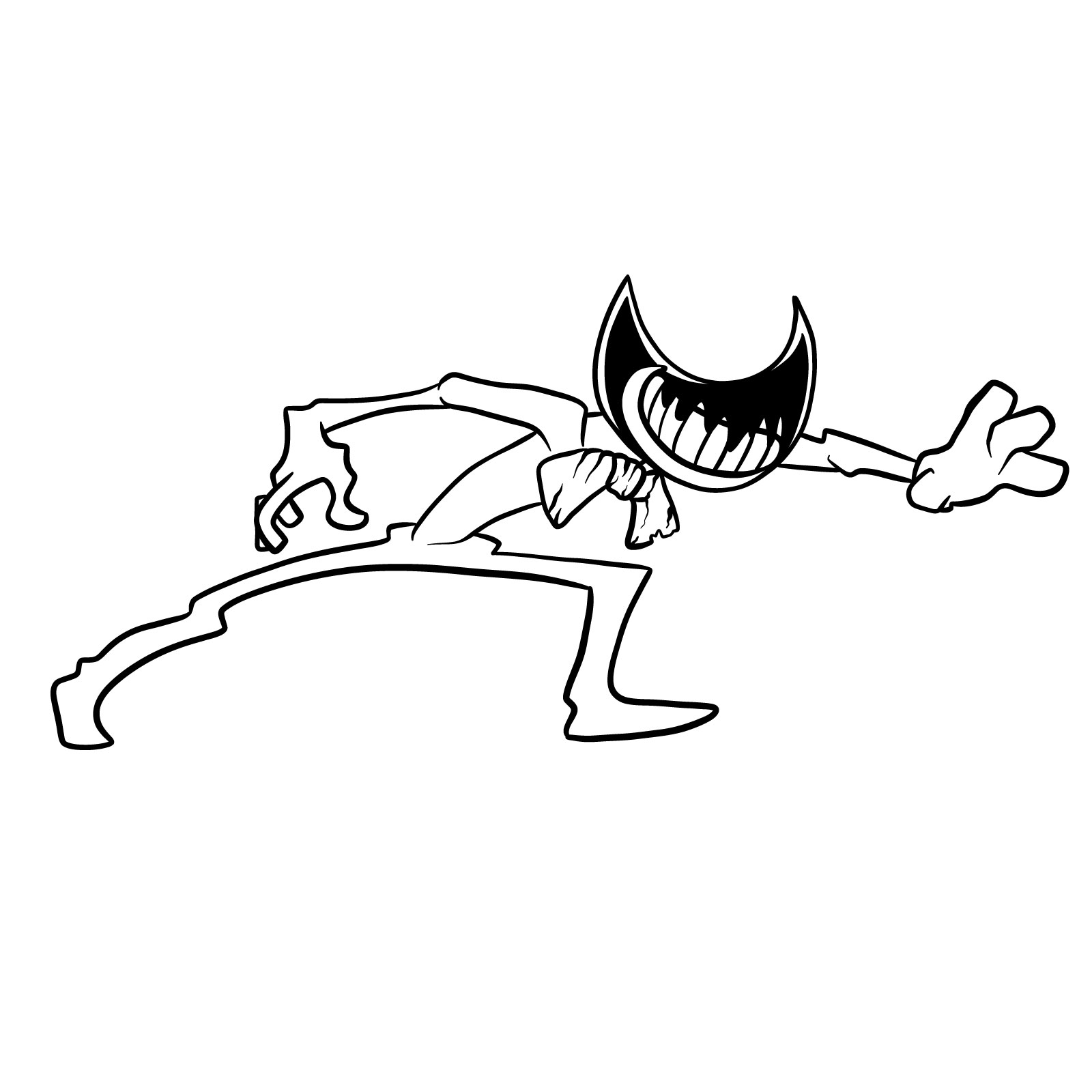 How to draw Ink Bendy Nightmare Run (FNF) - final step