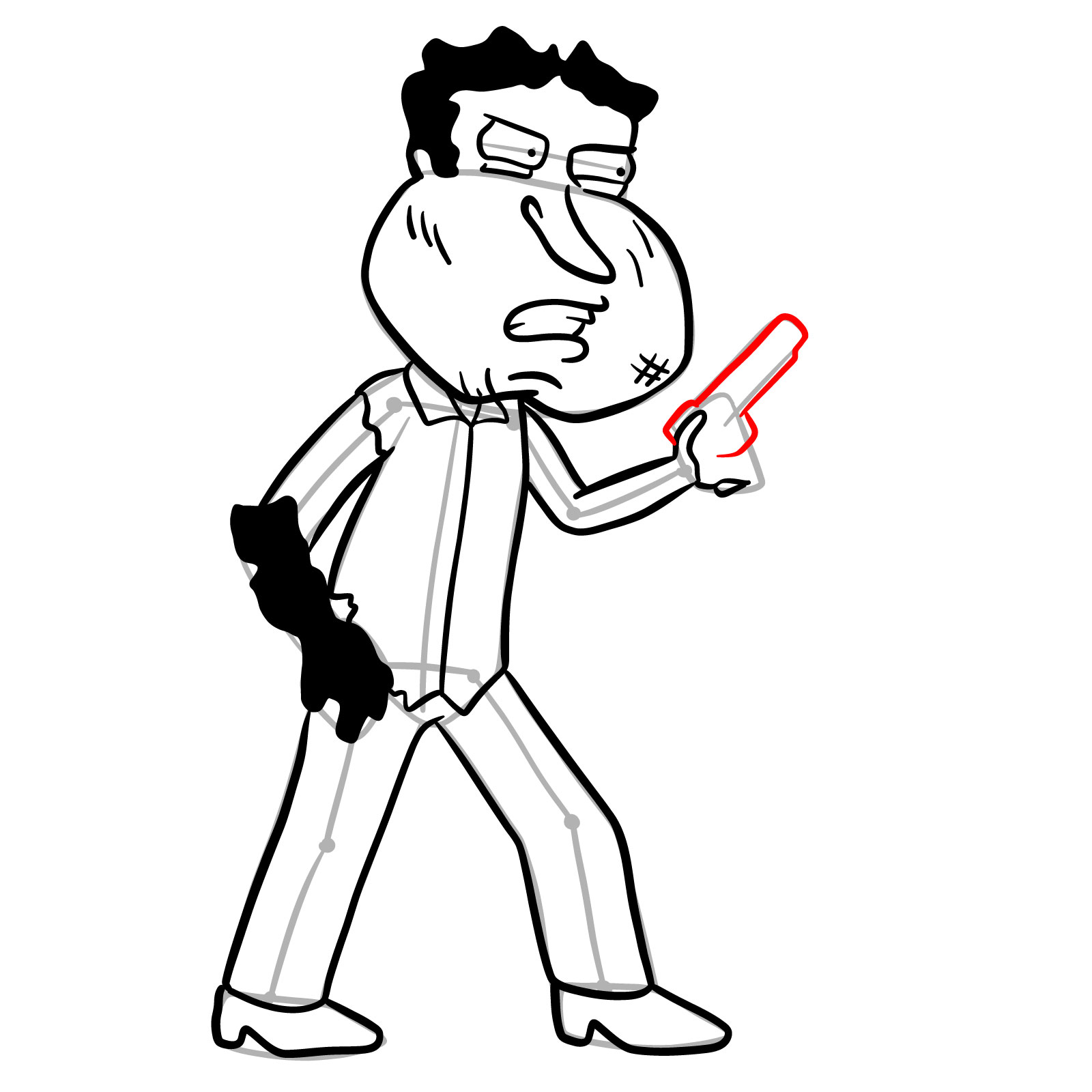 How to draw Glenn Quagmire (FNF x Pibby) - step 22