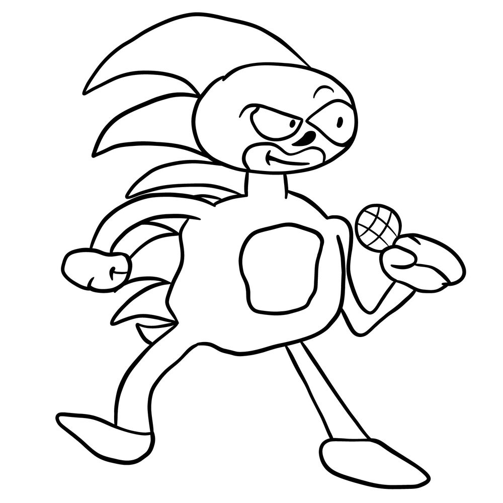 How to draw Sanic Hegehog (FNF)