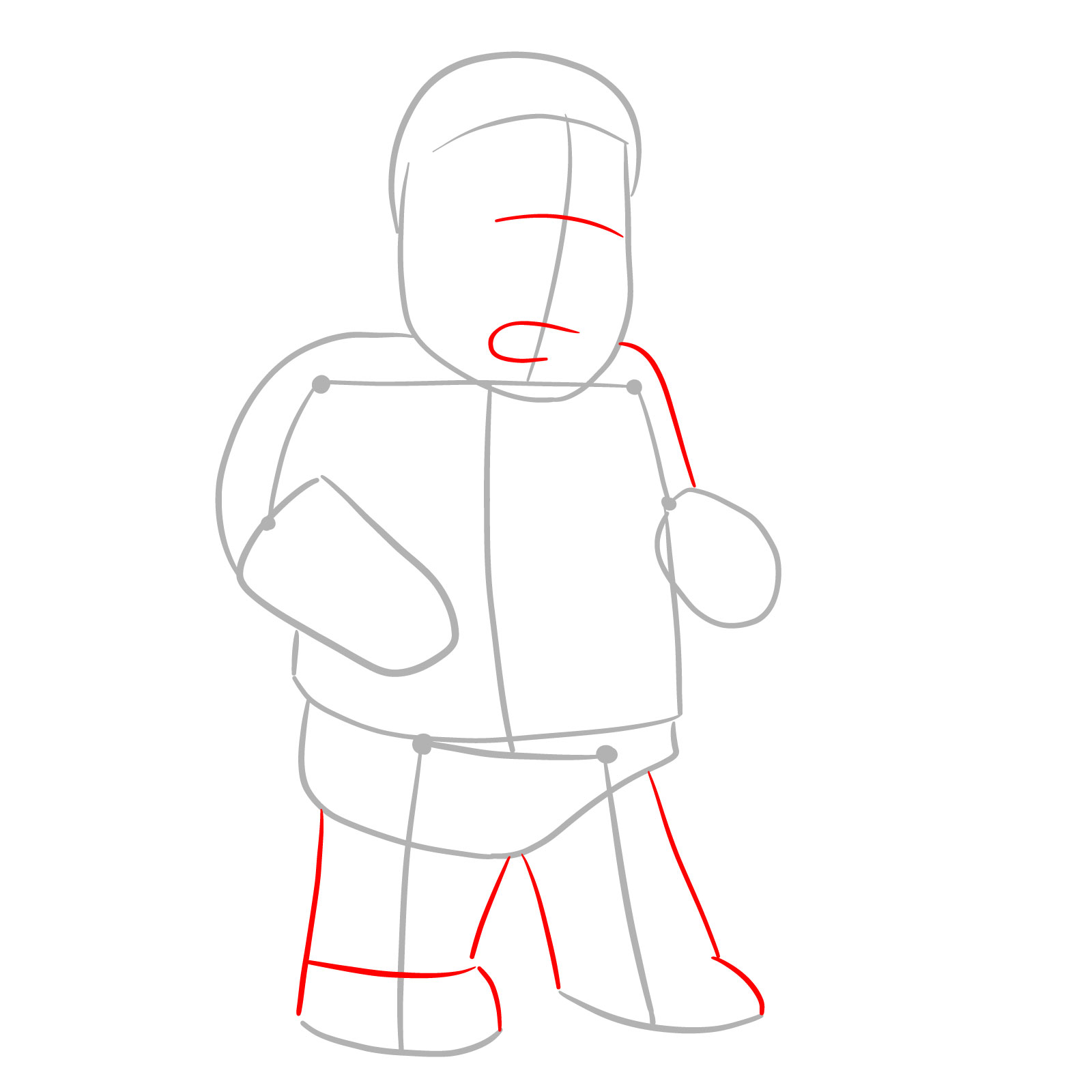 How to draw Cleveland Brown (FNF x Pibby) - step 03
