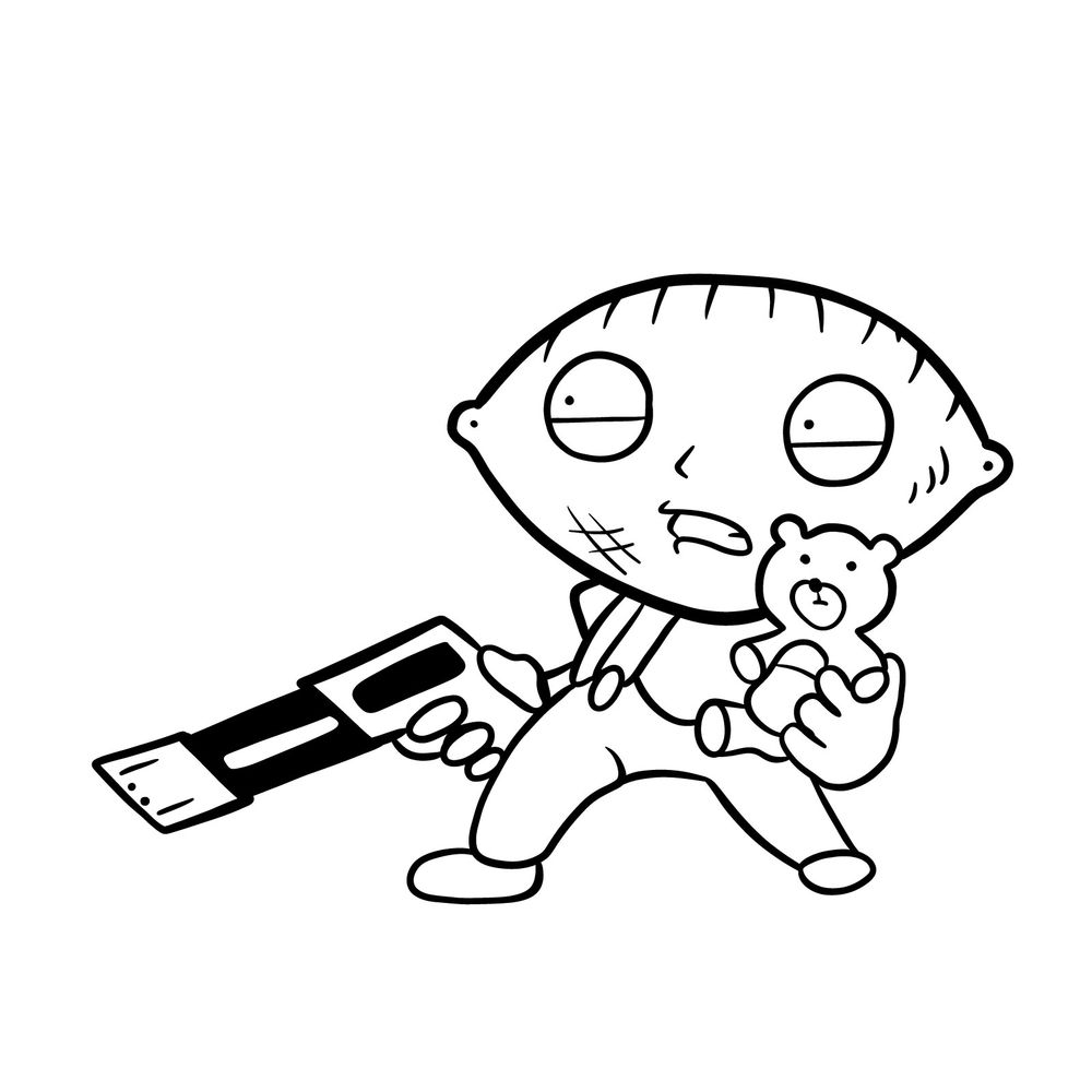 How to draw Stewie Griffin (FNF x Pibby)