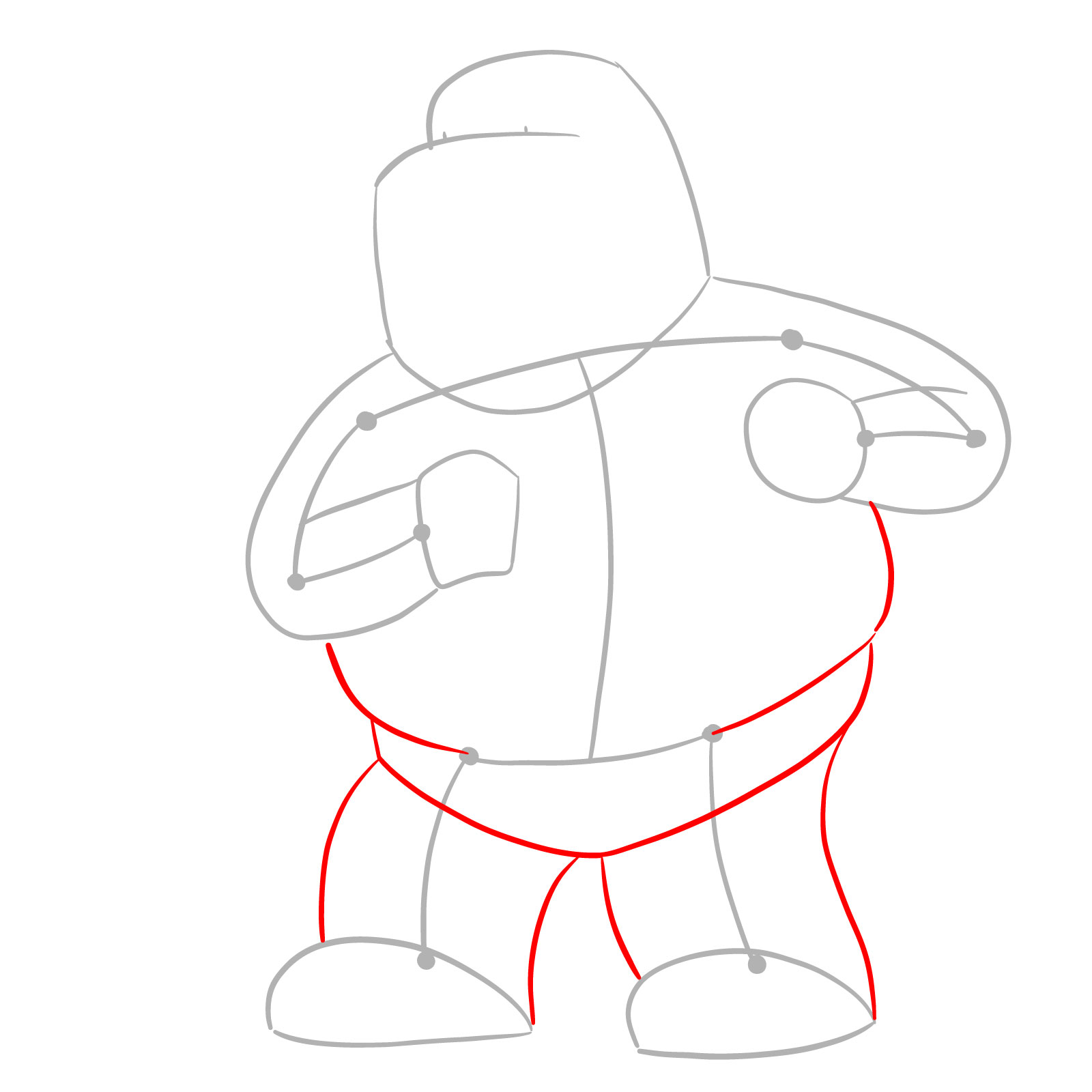 How to draw Peter Griffin (FNF x Pibby) - step 03