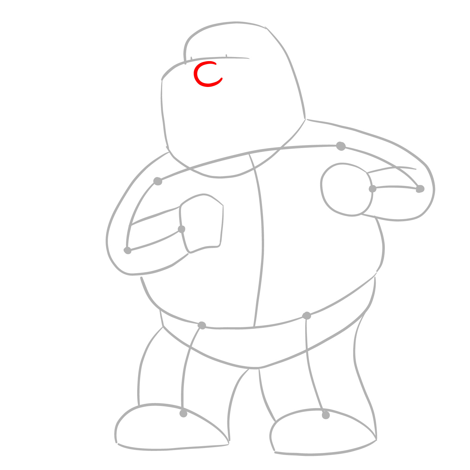 How to draw Peter Griffin (FNF x Pibby) - step 04