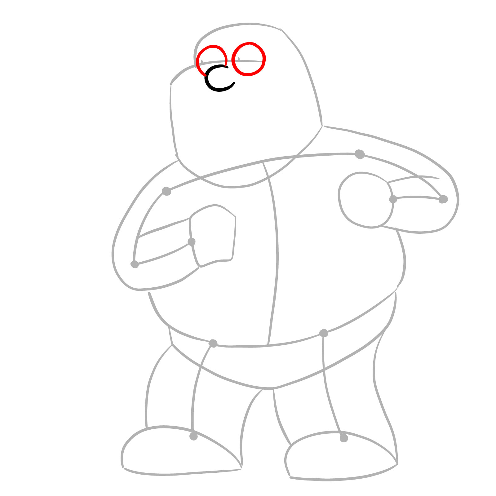 How to draw Peter Griffin (FNF x Pibby) - step 05