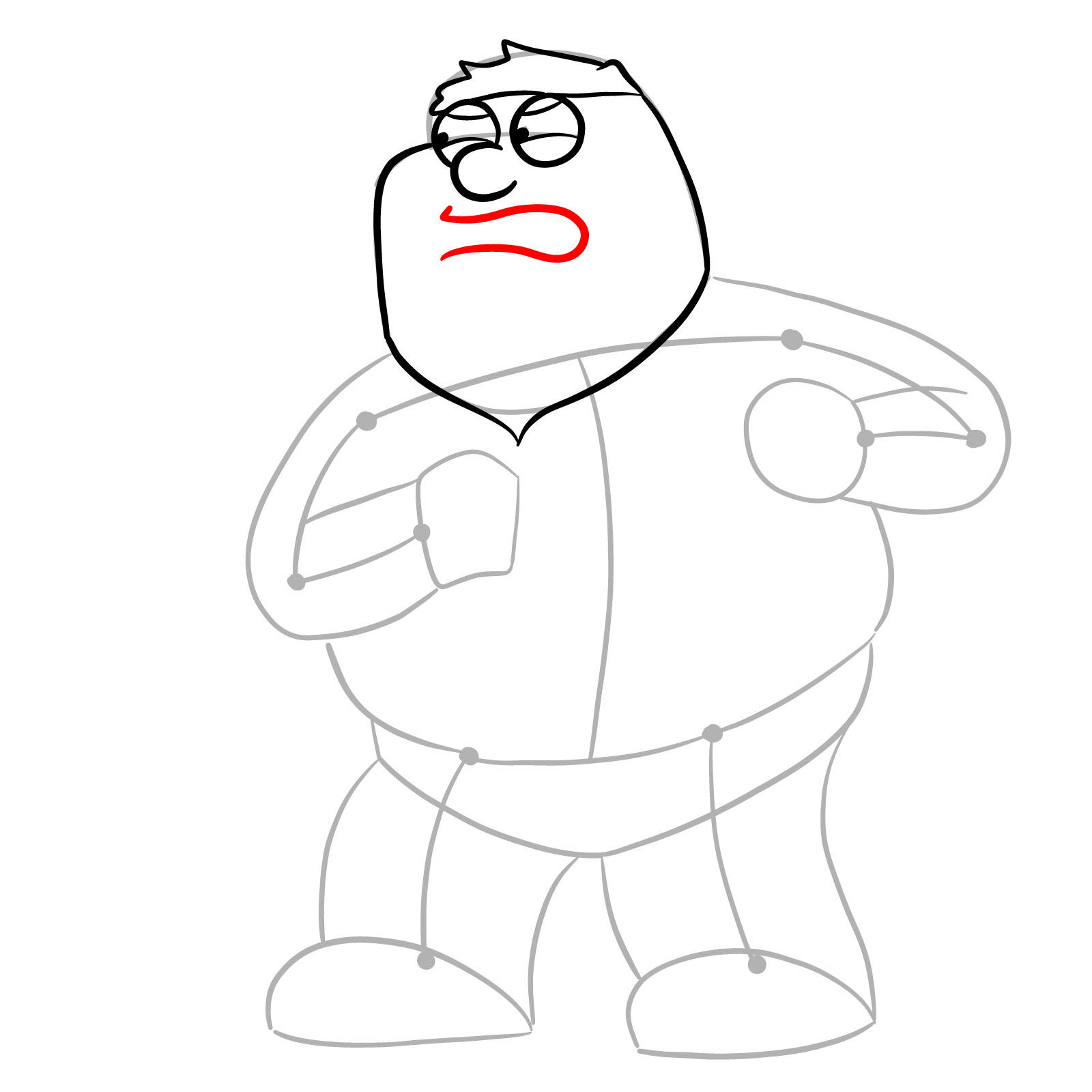 How to draw Peter Griffin (FNF x Pibby) - step 09