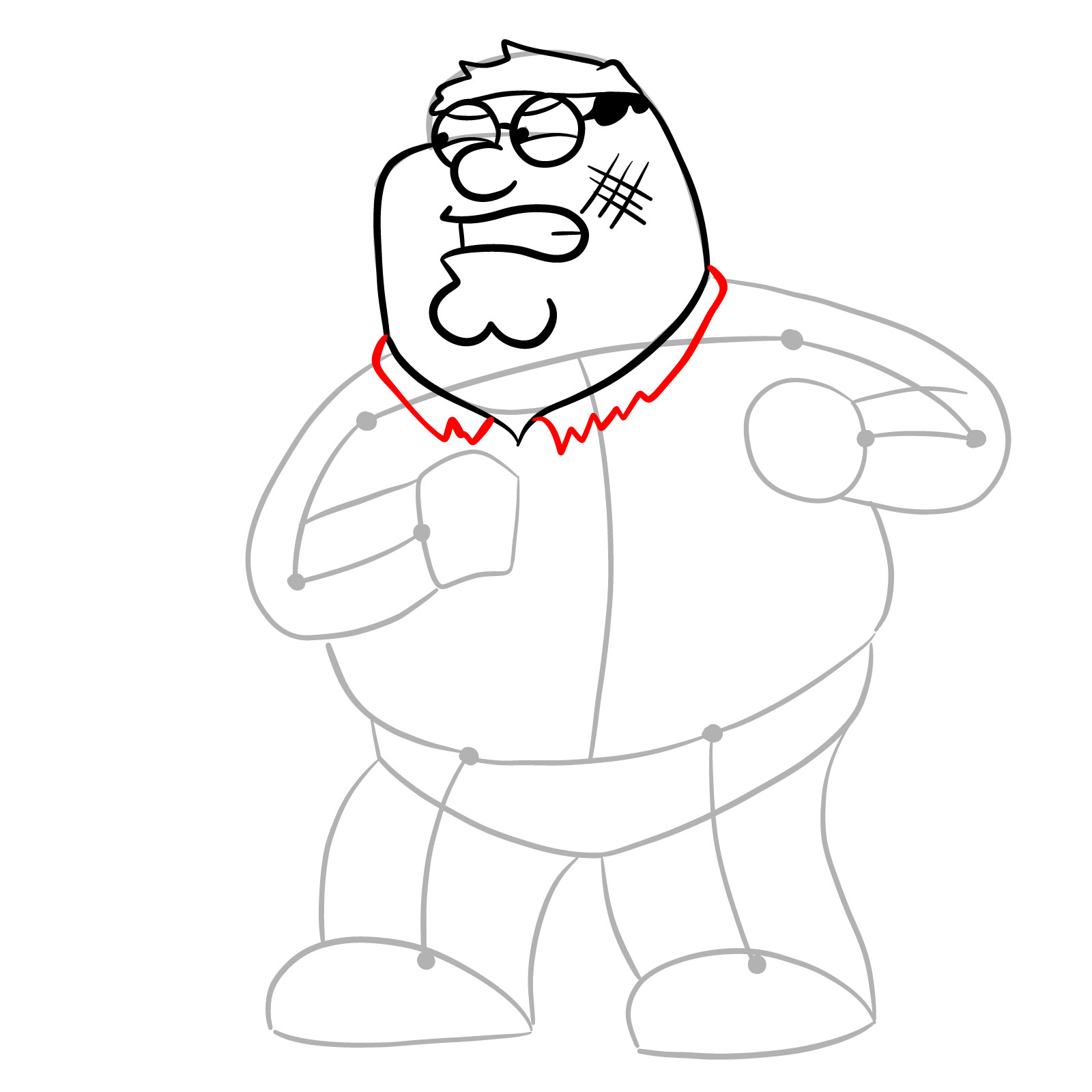 How to draw Peter Griffin (FNF x Pibby) - step 11