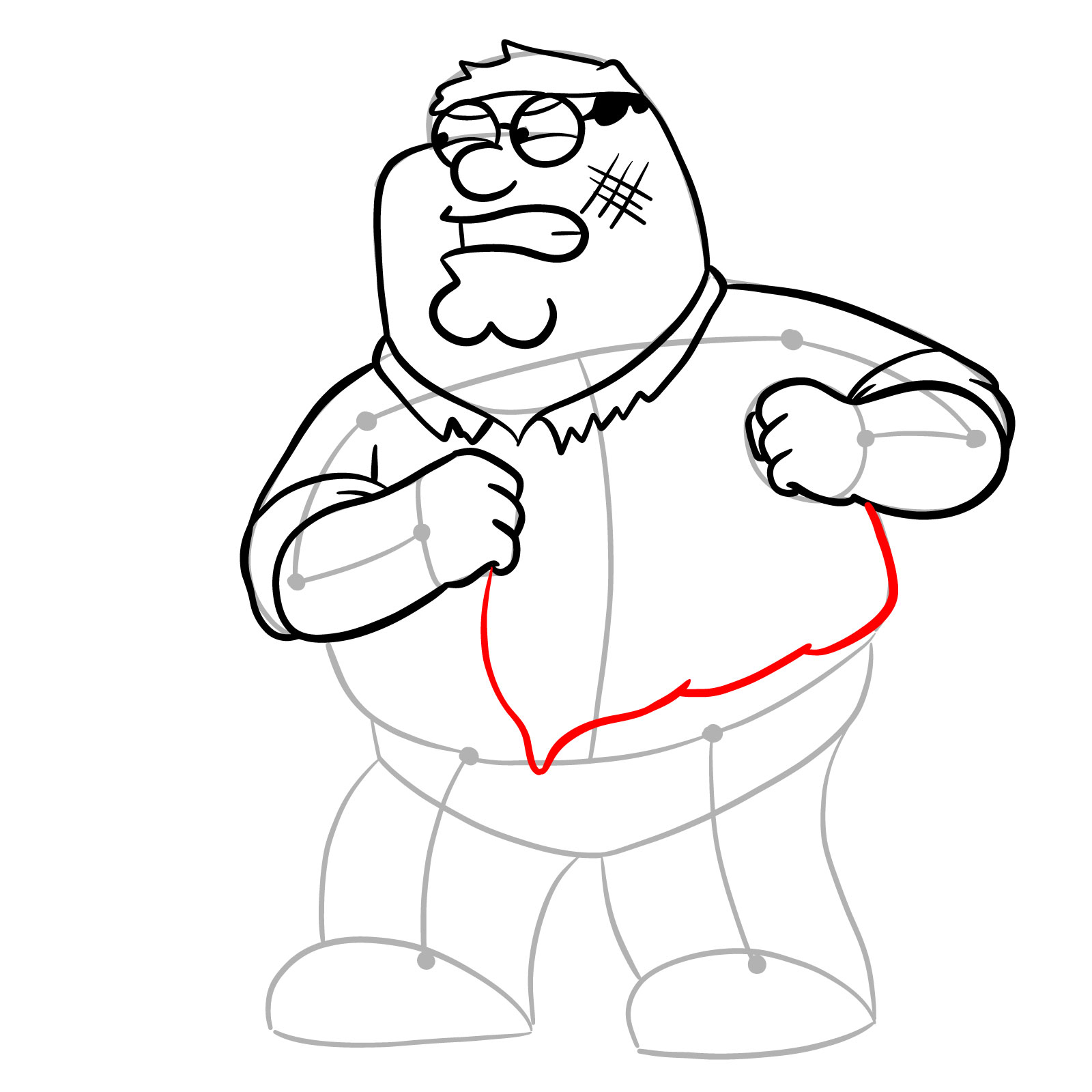 How to draw Peter Griffin (FNF x Pibby) - step 19