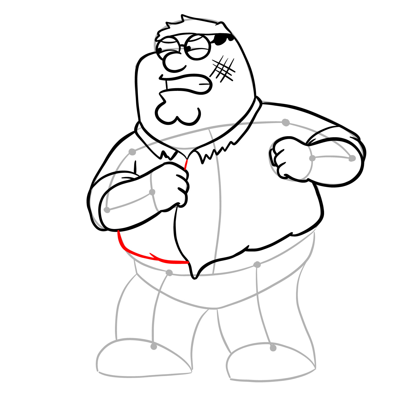 How to draw Peter Griffin (FNF x Pibby) - step 20