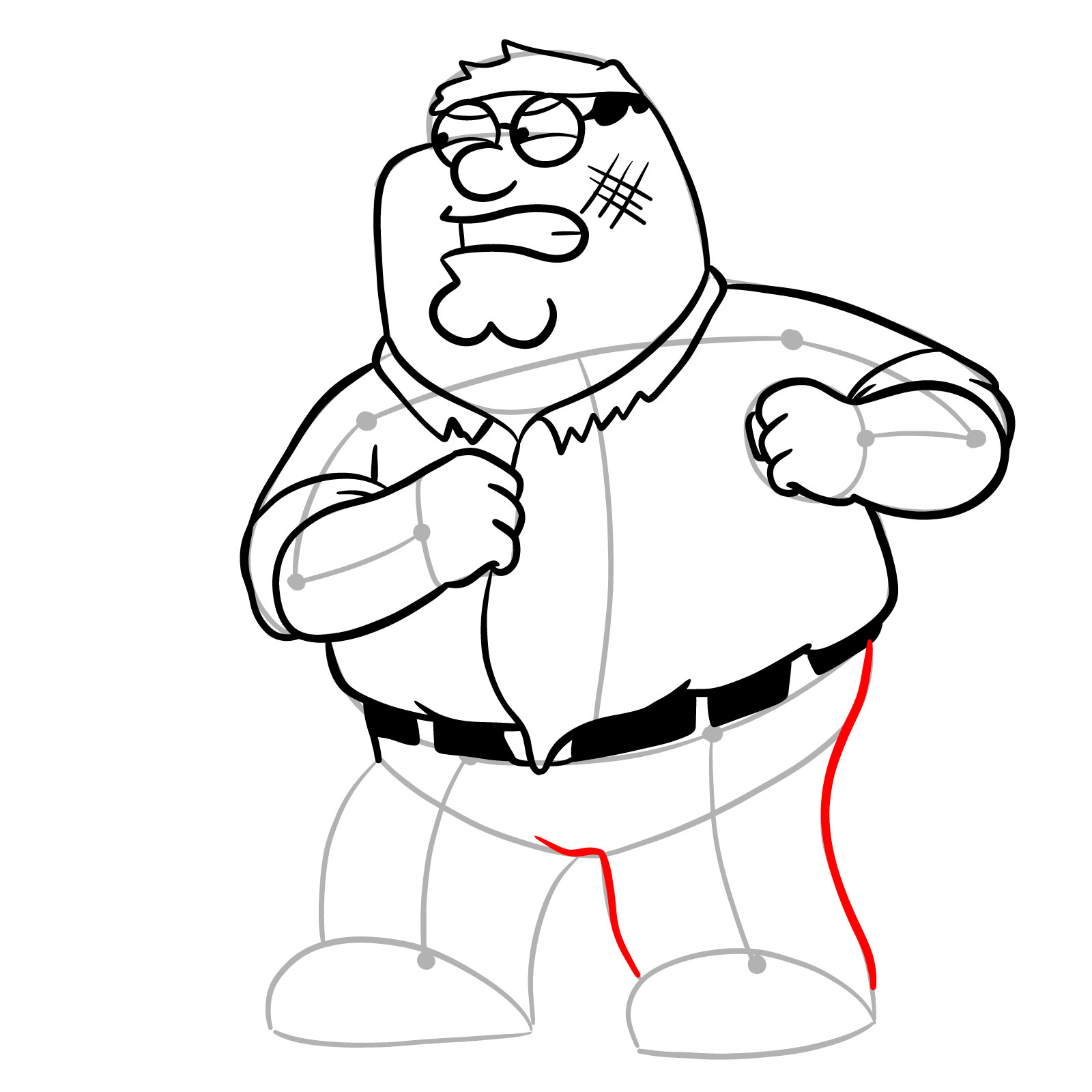How to draw Peter Griffin (FNF x Pibby) - step 22