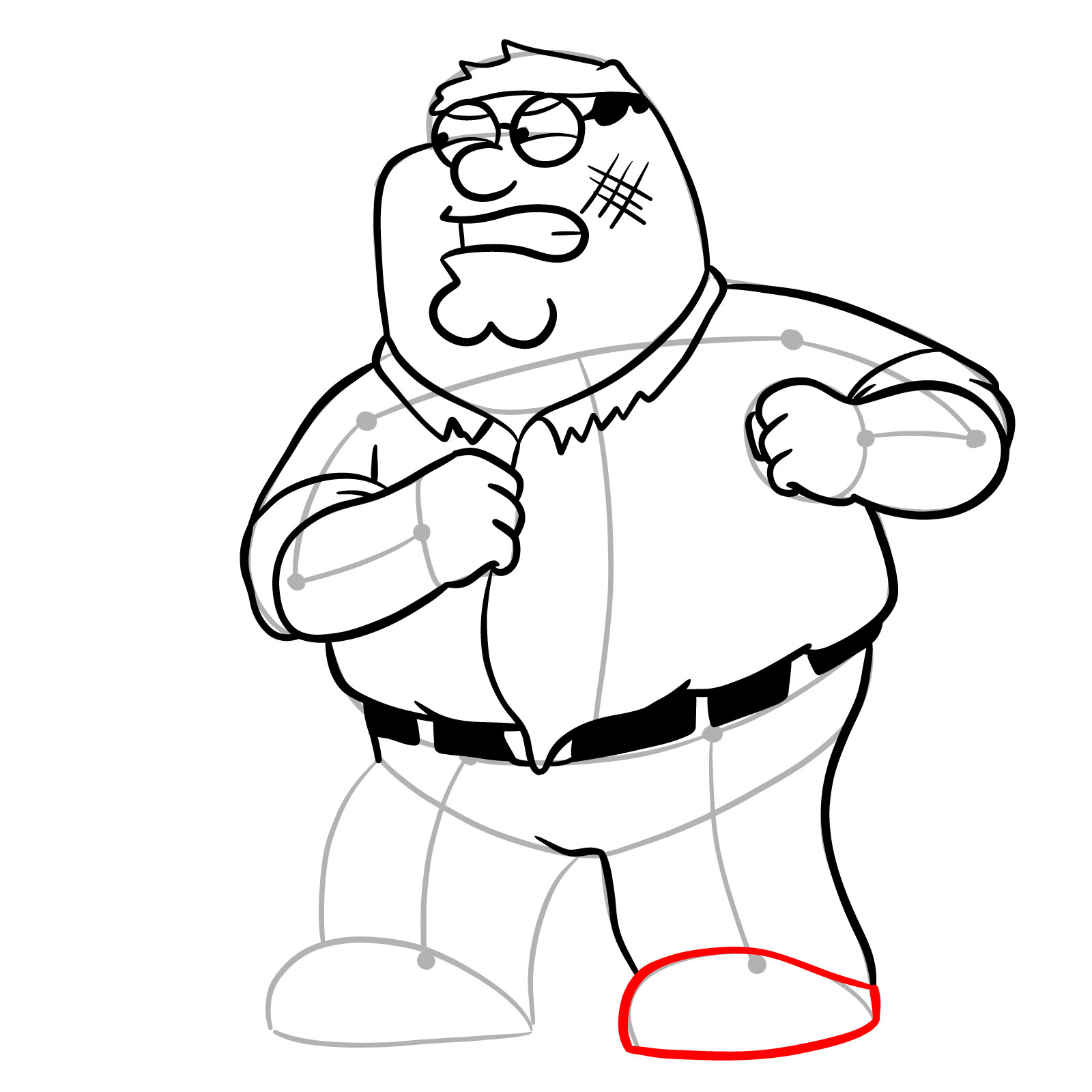 How to draw Peter Griffin (FNF x Pibby) - step 23