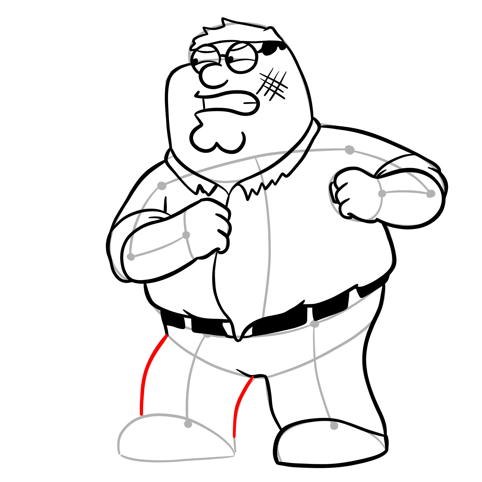 How to draw Peter Griffin (FNF x Pibby) - step 24