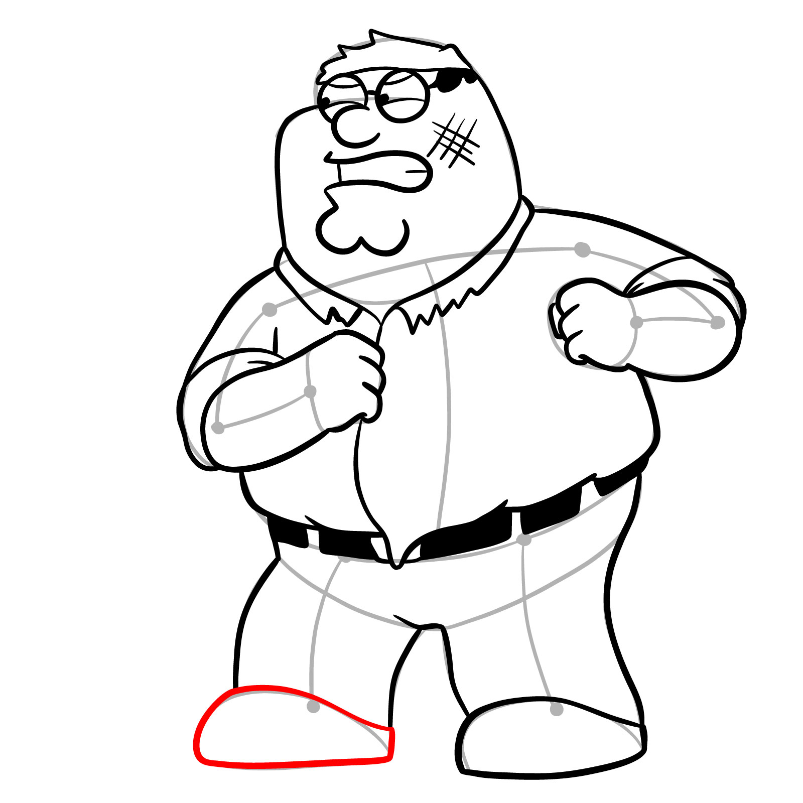 How to draw Peter Griffin (FNF x Pibby) - step 25