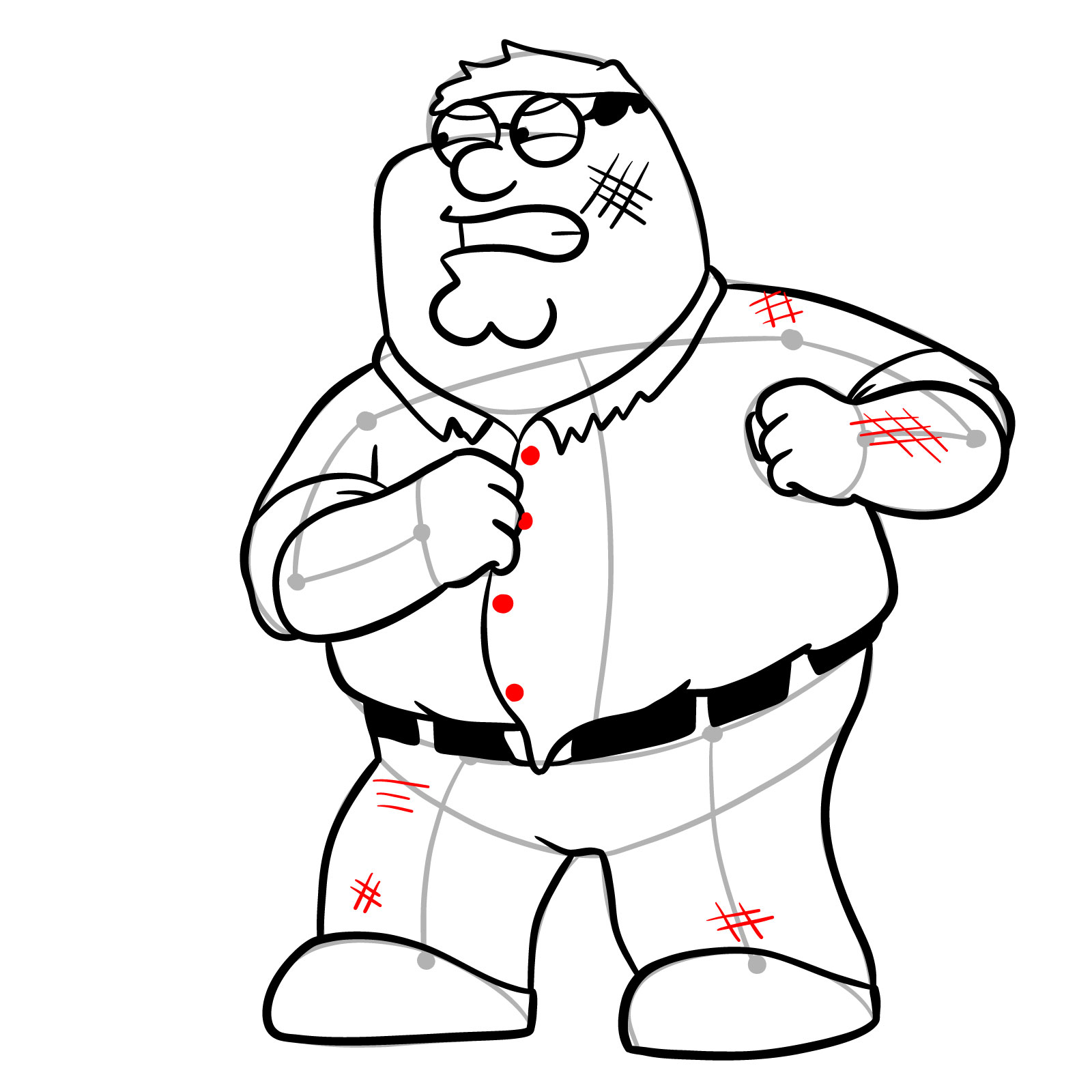 How to draw Peter Griffin (FNF x Pibby) - step 26