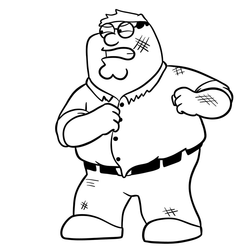 How to draw Peter Griffin (FNF x Pibby)