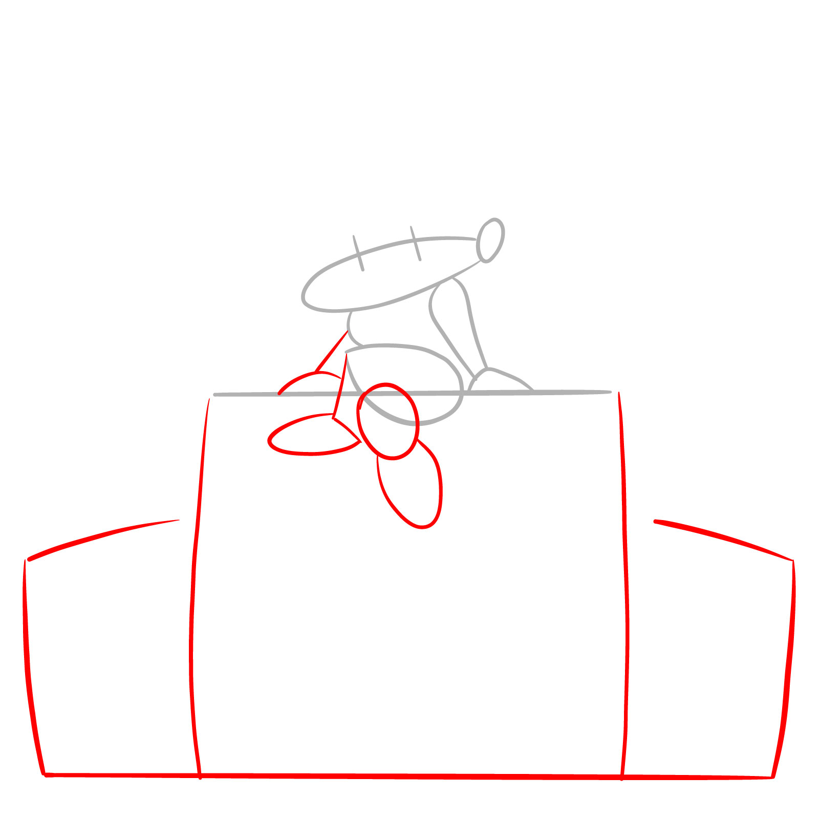 How to draw Santa GF on Speakers - step 03