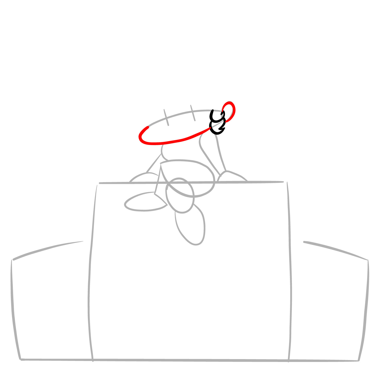 How to draw Santa GF on Speakers - step 05