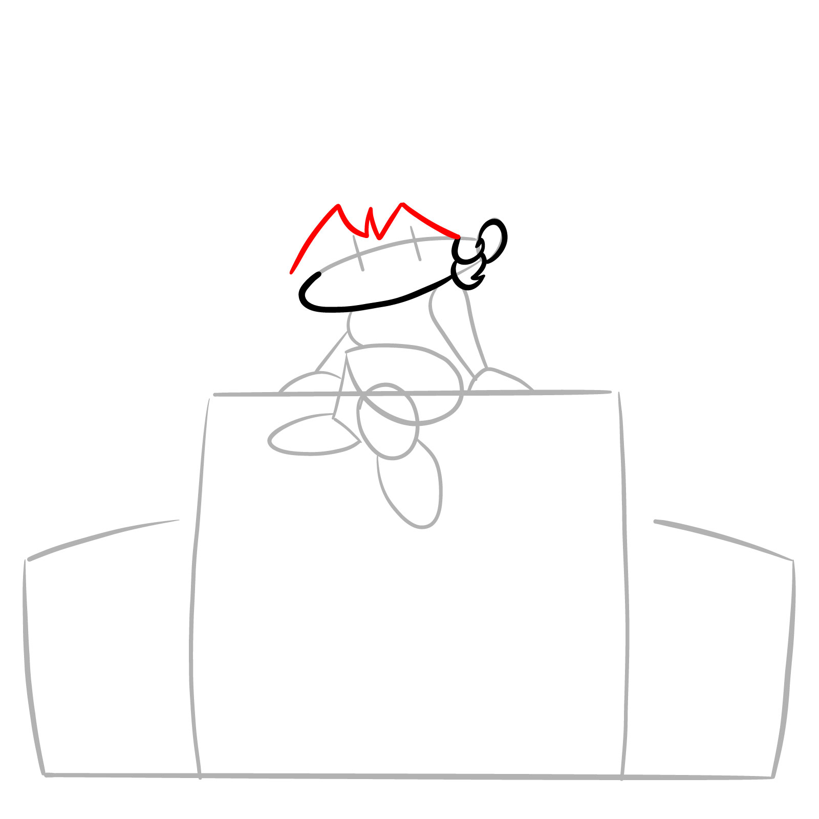 How to draw Santa GF on Speakers - step 06