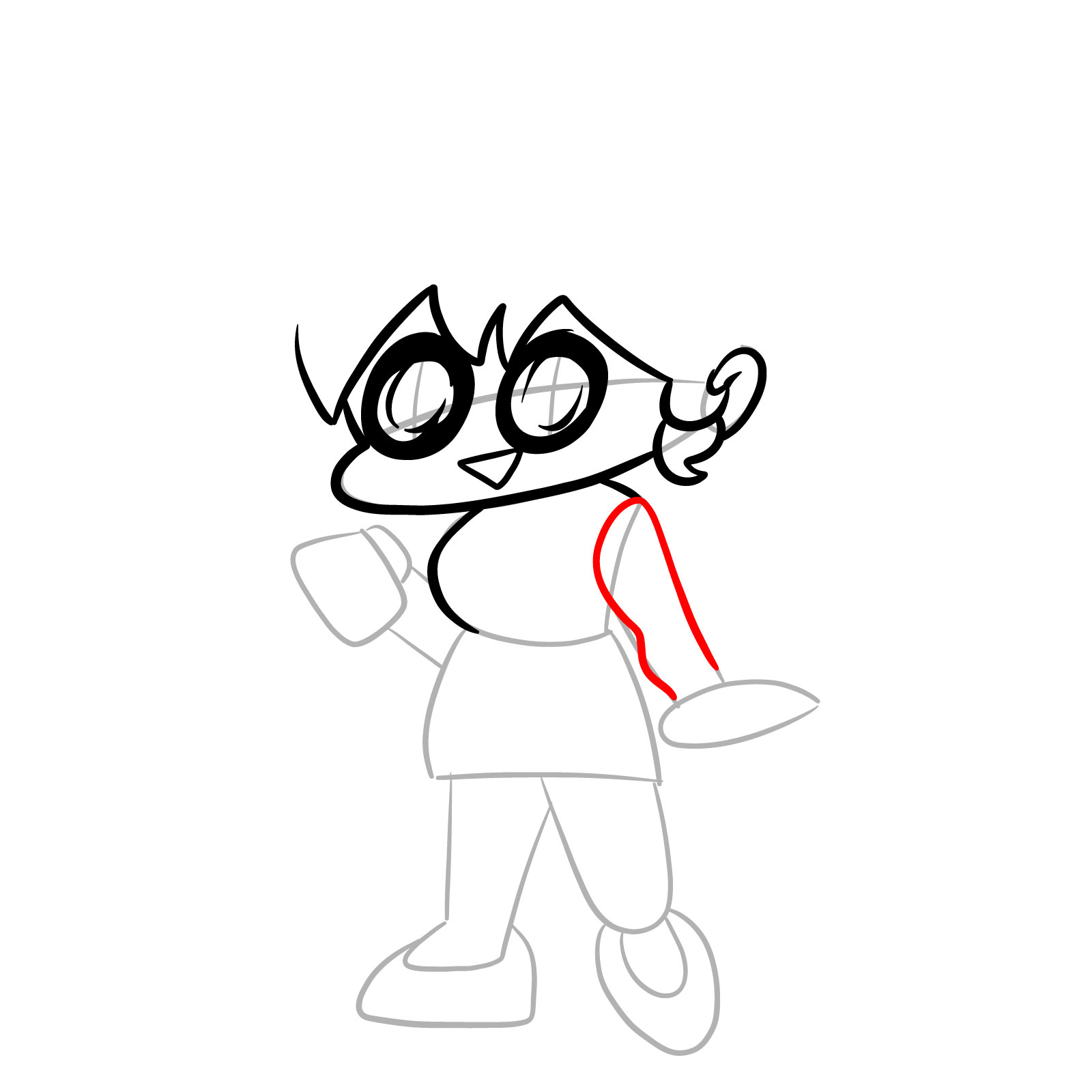 How to draw Pibby Corrupted GF - step 10