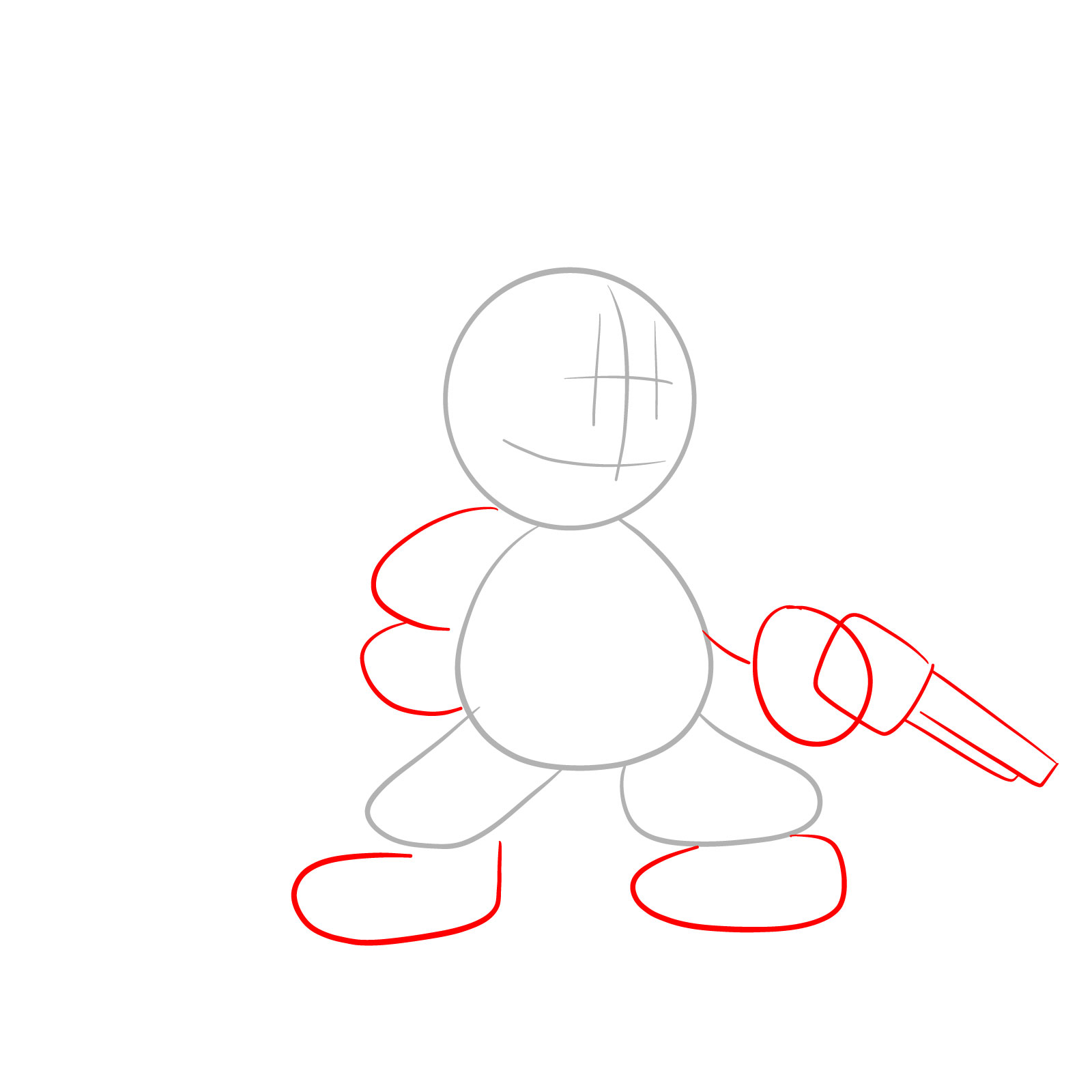 How to draw D-Side Oswald - step 03