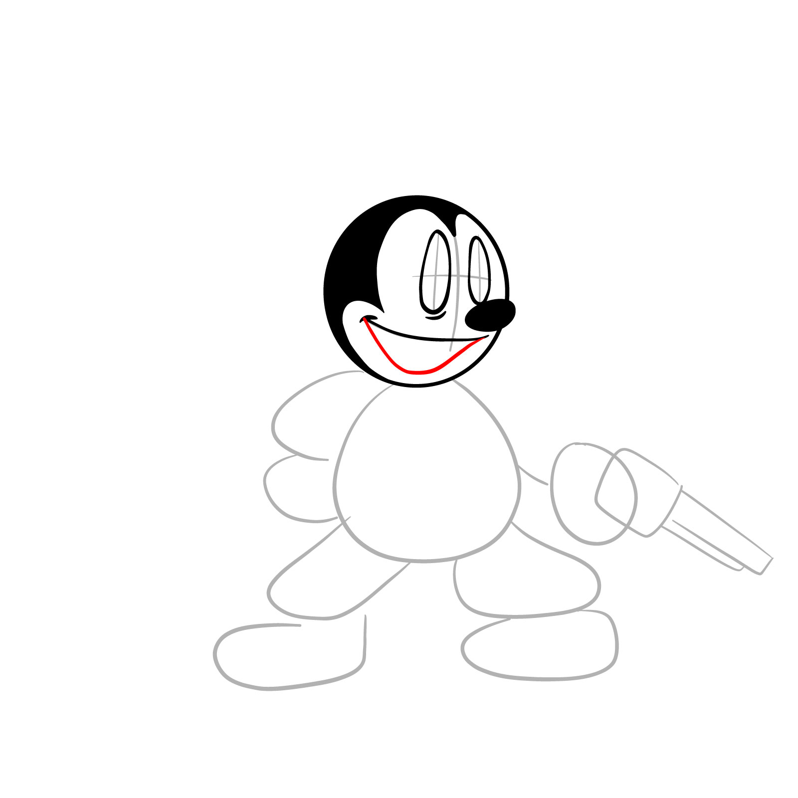 How to draw D-Side Oswald - step 09