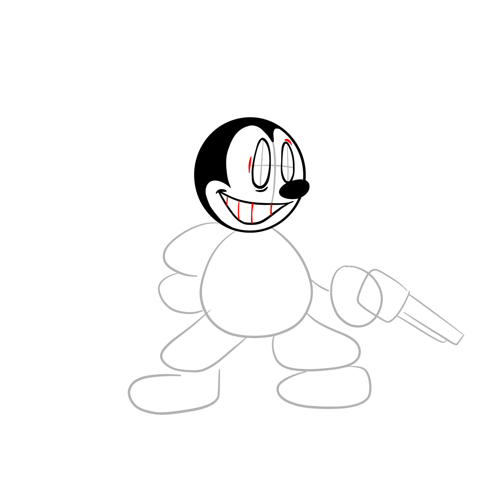 How to draw D-Side Oswald - step 10