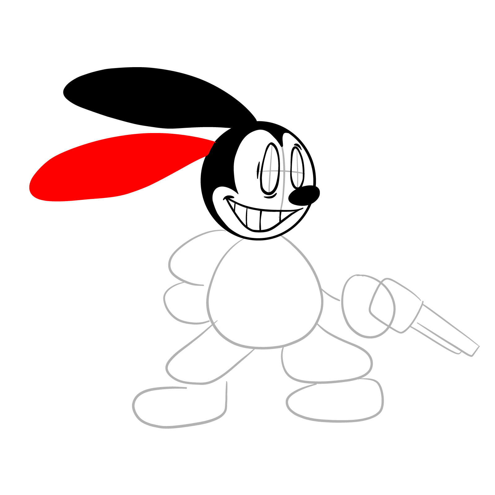 How to draw D-Side Oswald - step 12