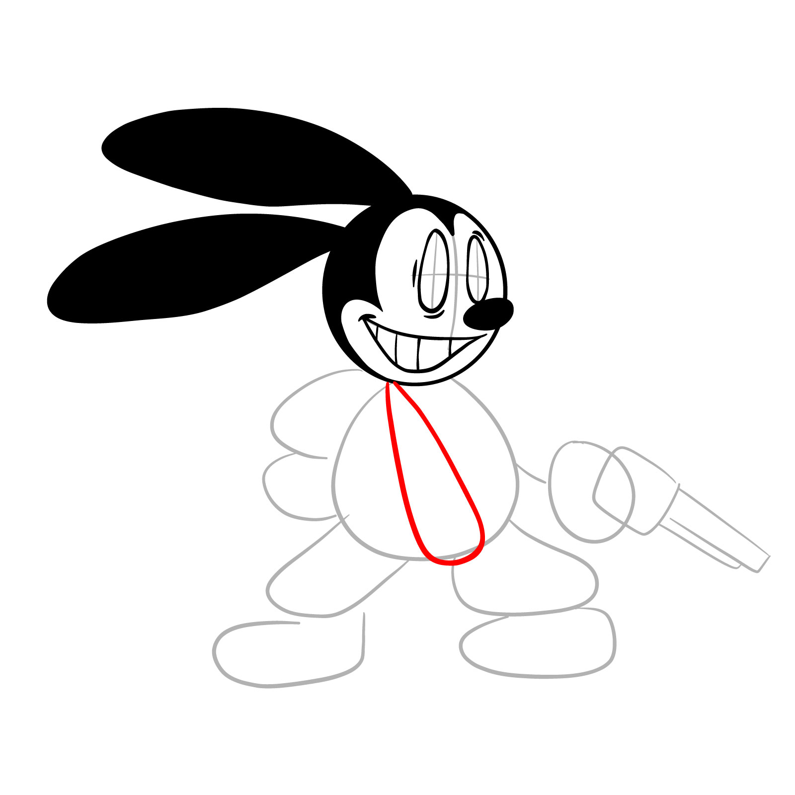 How to draw D-Side Oswald - step 13