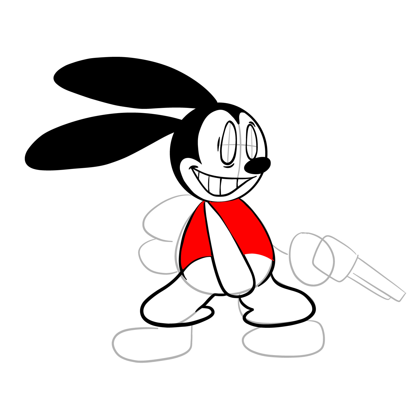 How to draw D-Side Oswald - step 17