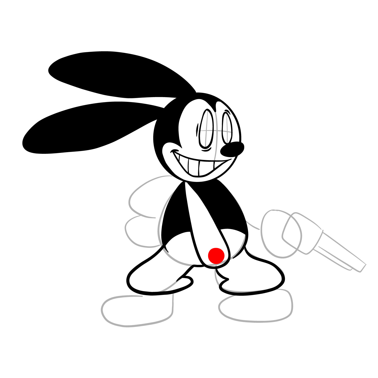 How to draw D-Side Oswald - step 18