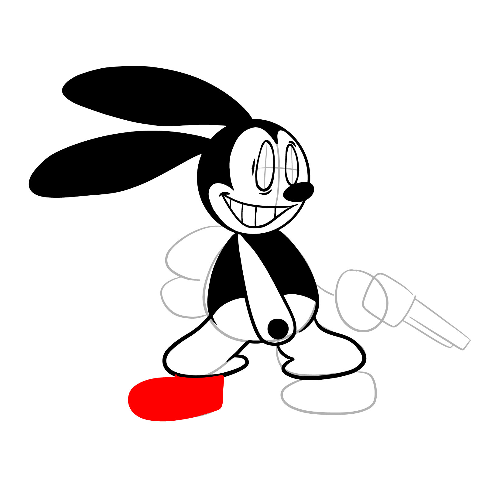 How to draw D-Side Oswald - step 19