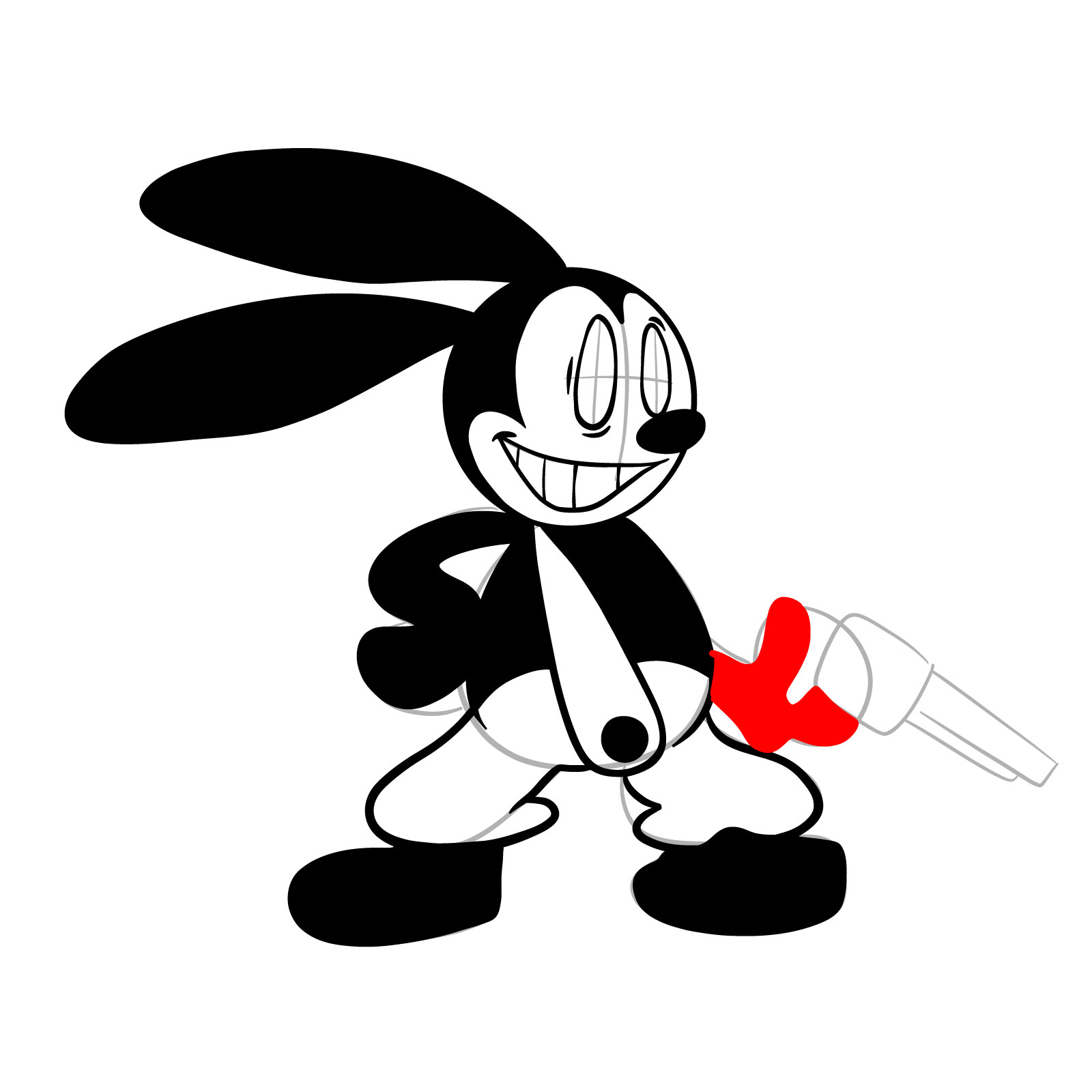 How to draw D-Side Oswald - step 22