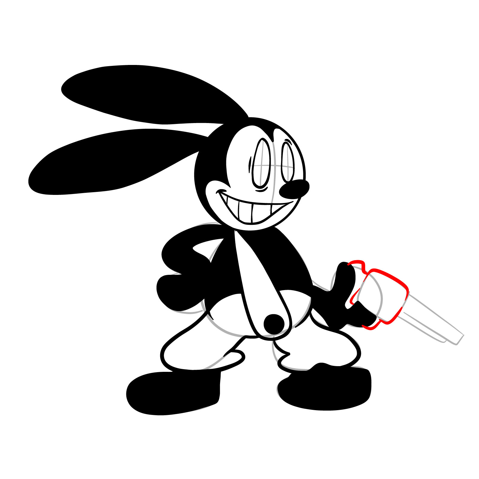 How to draw D-Side Oswald - step 23