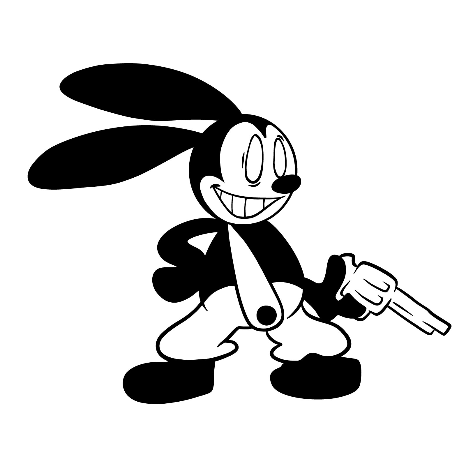 How to draw D-Side Oswald - final step
