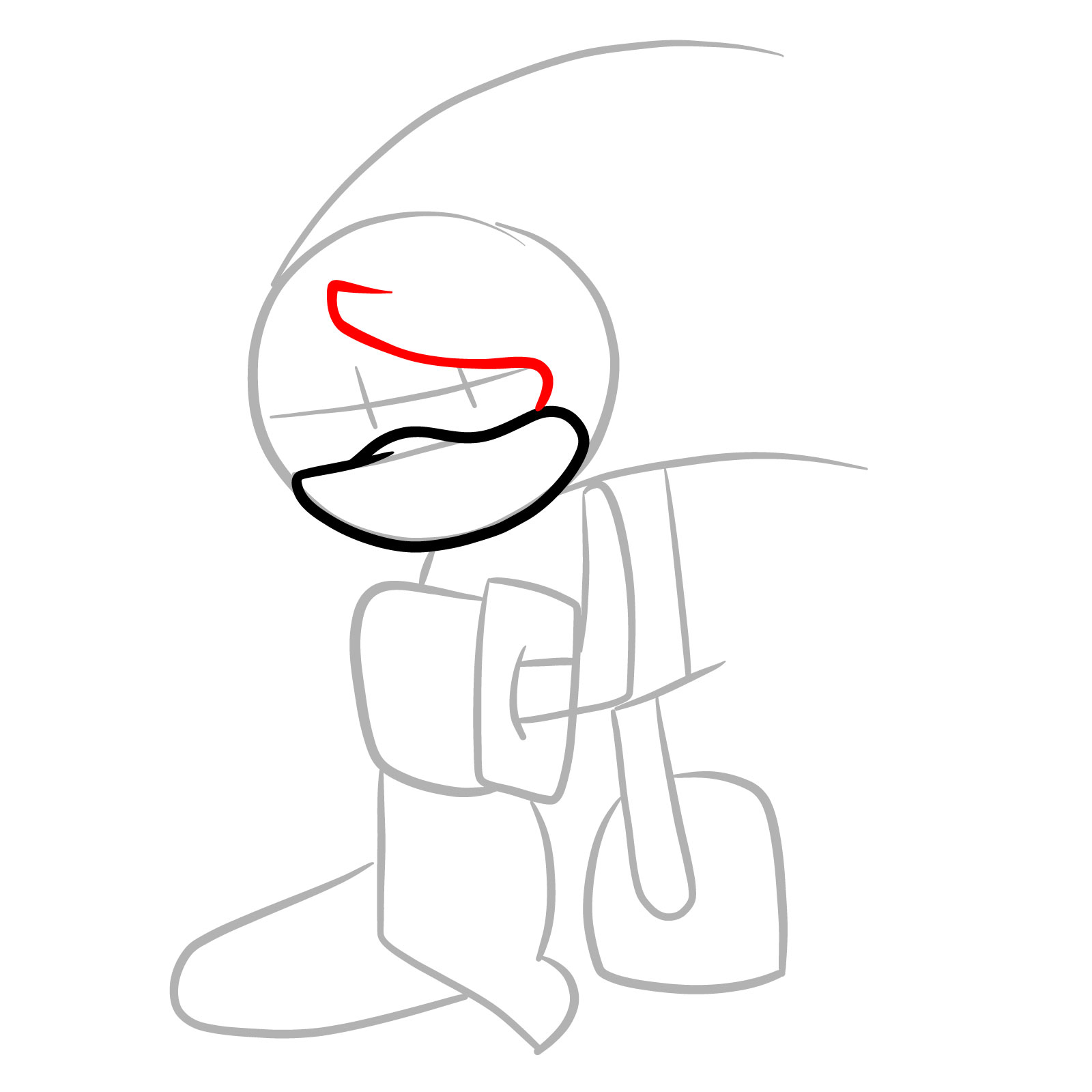 How to draw Fleetway Sonic Chaos Nightmare - step 05