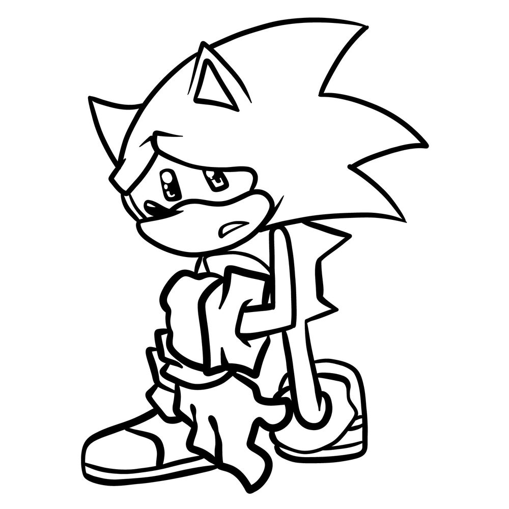 How to draw Sonic.Exe - FNF - Sketchok easy drawing guides