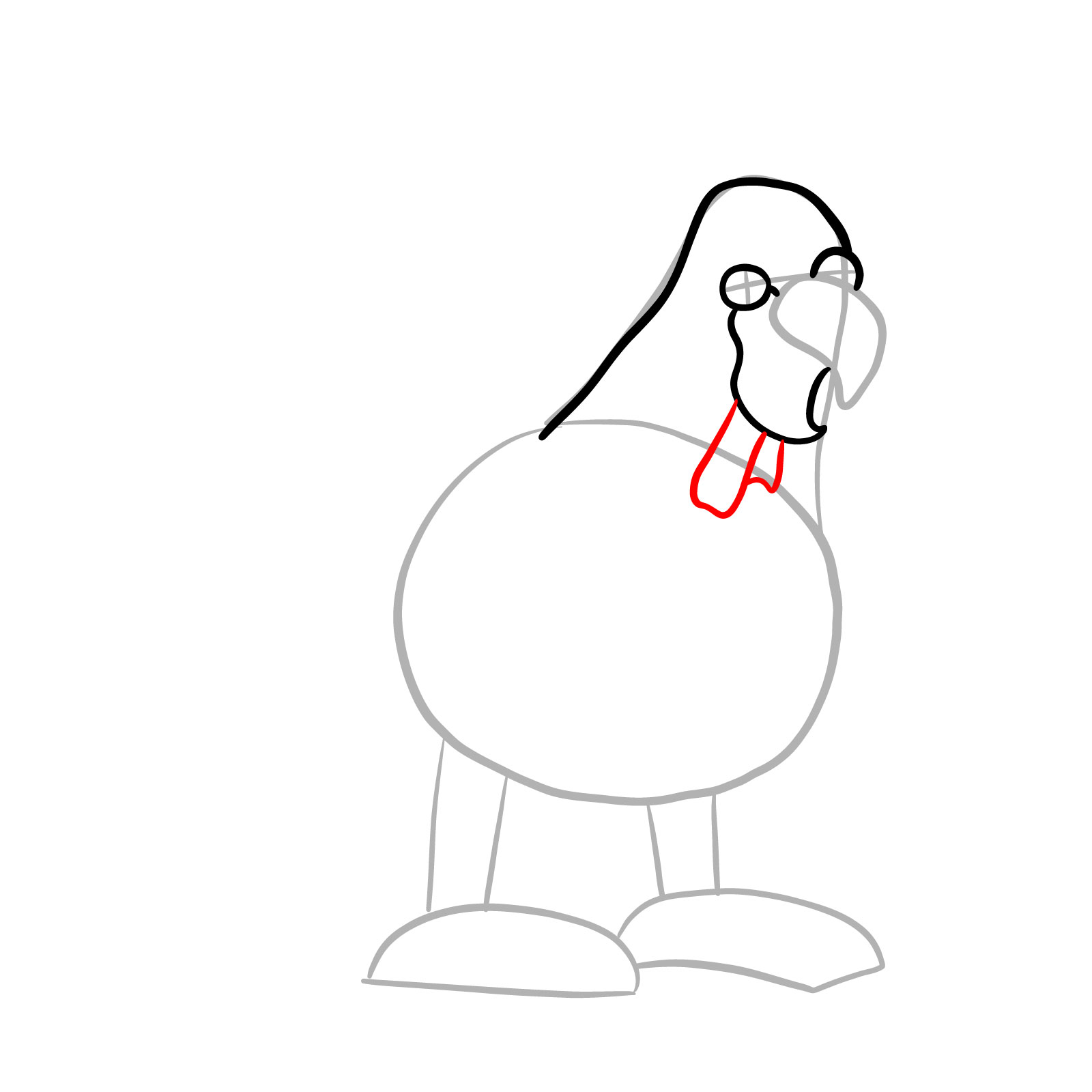How to draw Corrupted Ernie the Chicken - step 07