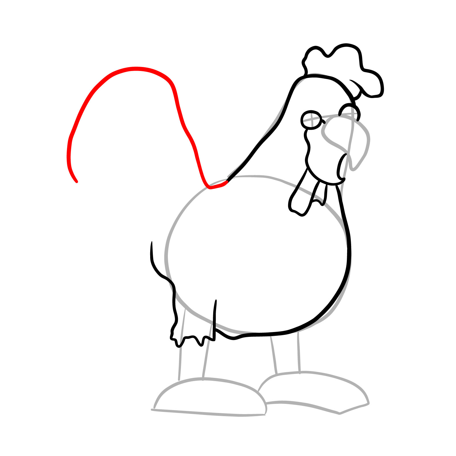 How to draw Corrupted Ernie the Chicken - step 11