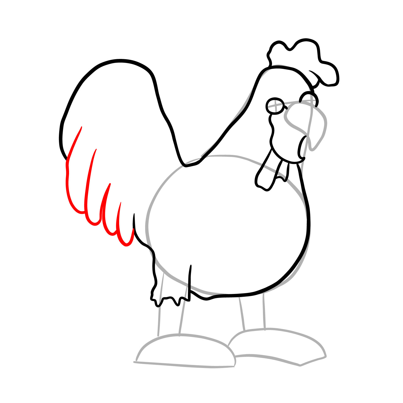 How to draw Corrupted Ernie the Chicken - step 12